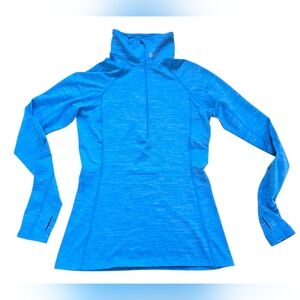 Under Armour Shirt Cold Gear Long Sleeve 1/4 Zip Blue Size M